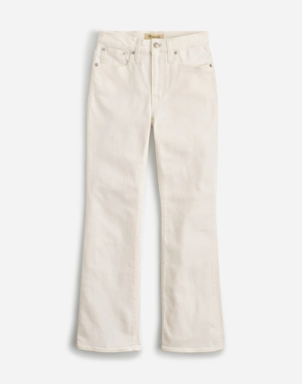 Madewell Petite Kick Out Crop Jeans Pure White Stretch Casual P33 NWT